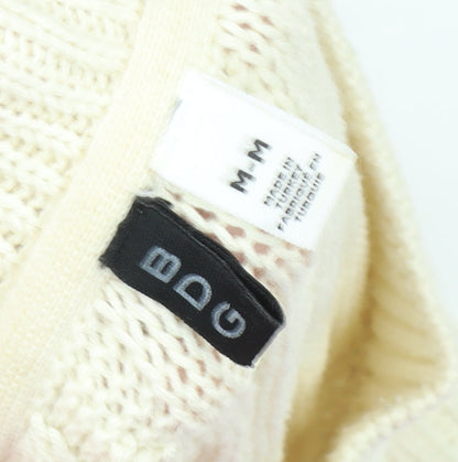 BDG Unisex Ivory Cable-Knit Pullover Jumper M