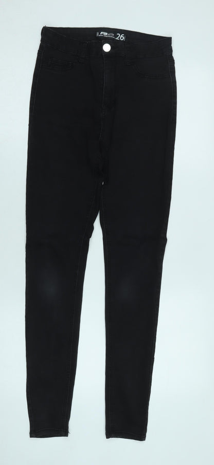 Womens UK Size 2 FB Sister Slim Fit Skinny Black Jeans