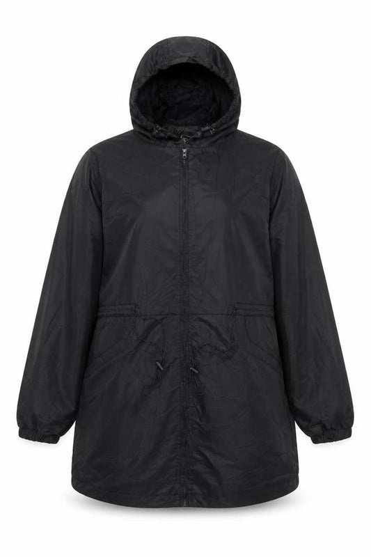 Womens UK Size 10 Active Black Parka Coat