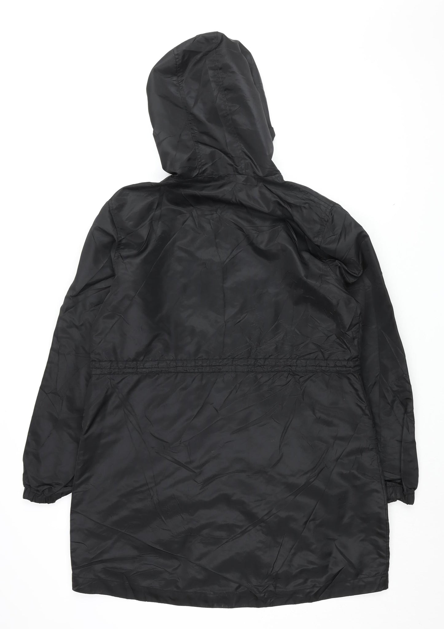 Active Women's Black Parka Jacket with Hood Size 10