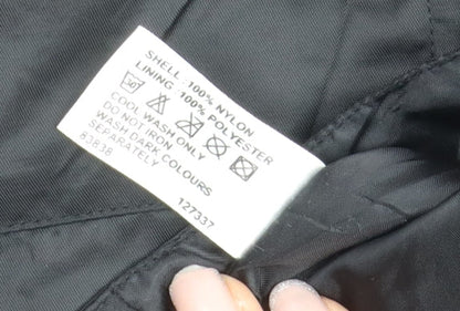 Active Women's Black Parka Jacket with Hood Size 10