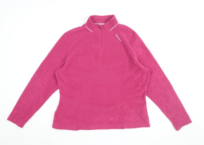 Quechua Women's Pink 1/2 Zip Sweatshirt 2XL
