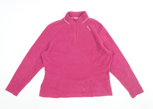 Quechua Women's Pink 1/2 Zip Sweatshirt 2XL