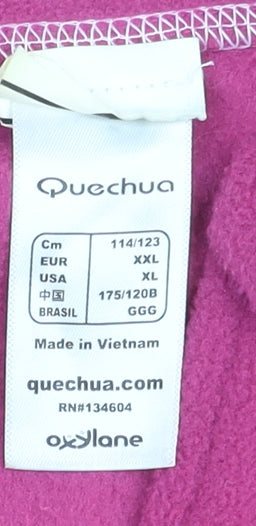 Quechua Women's Pink 1/2 Zip Sweatshirt 2XL