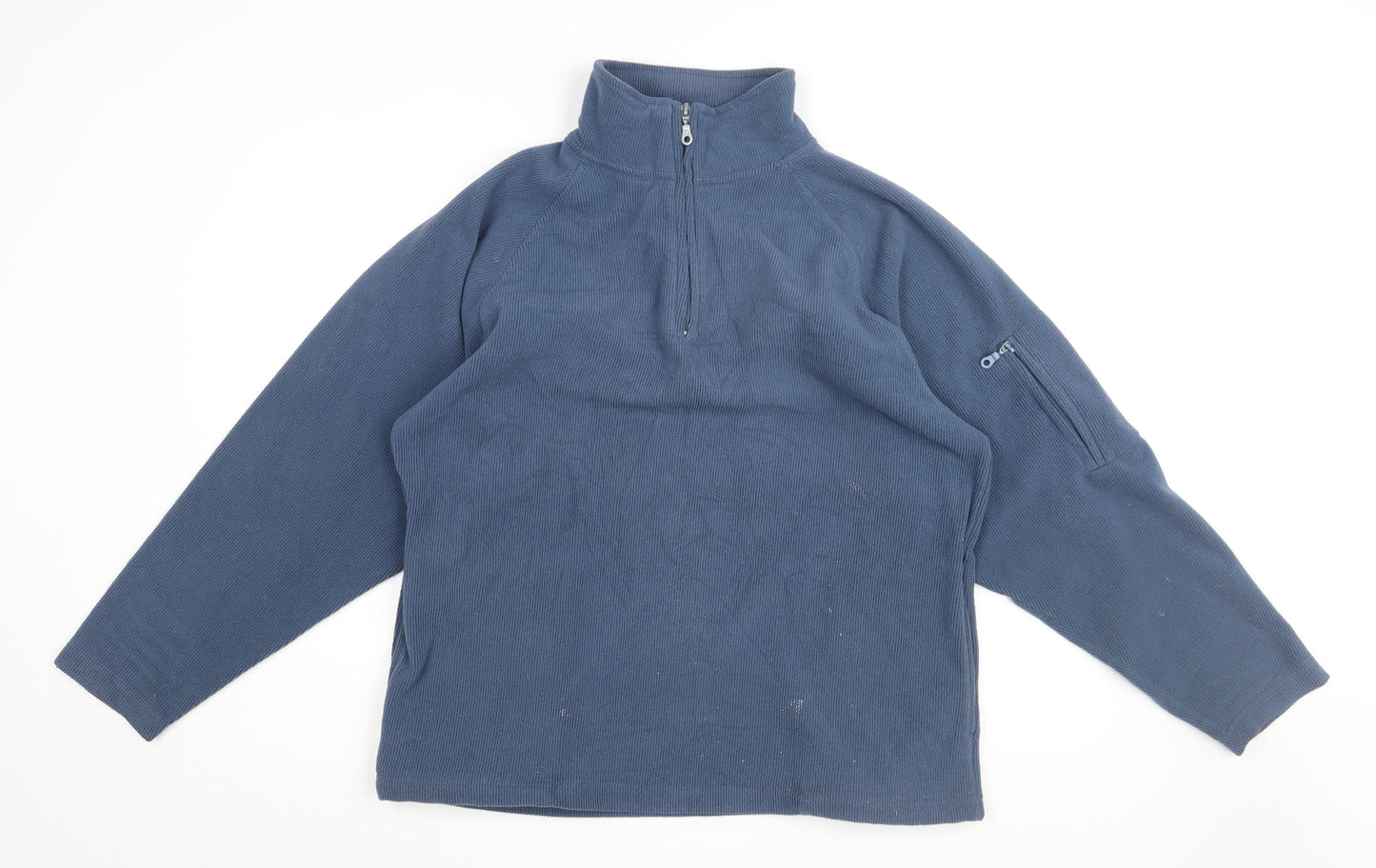 Mens UK Size M CS Active Blue 1/4 Zip Sweatshirt