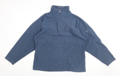 Mens UK Size M CS Active Blue 1/4 Zip Sweatshirt