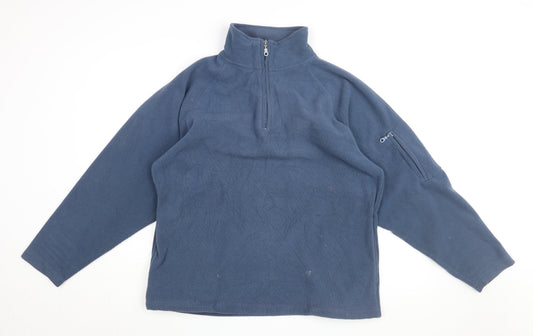 Mens UK Size M CS Active Blue 1/4 Zip Sweatshirt