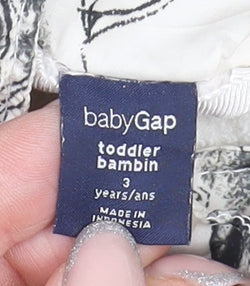 babyGap Girls Ivory Animal Print Puffer Jacket Size 3