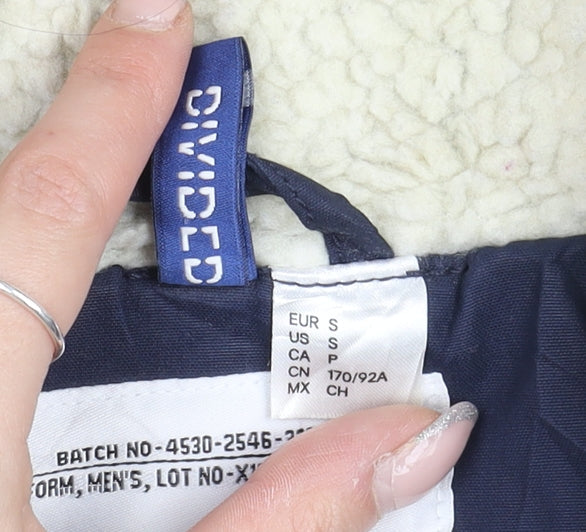 Mens UK Size S Divided Blue Hooded