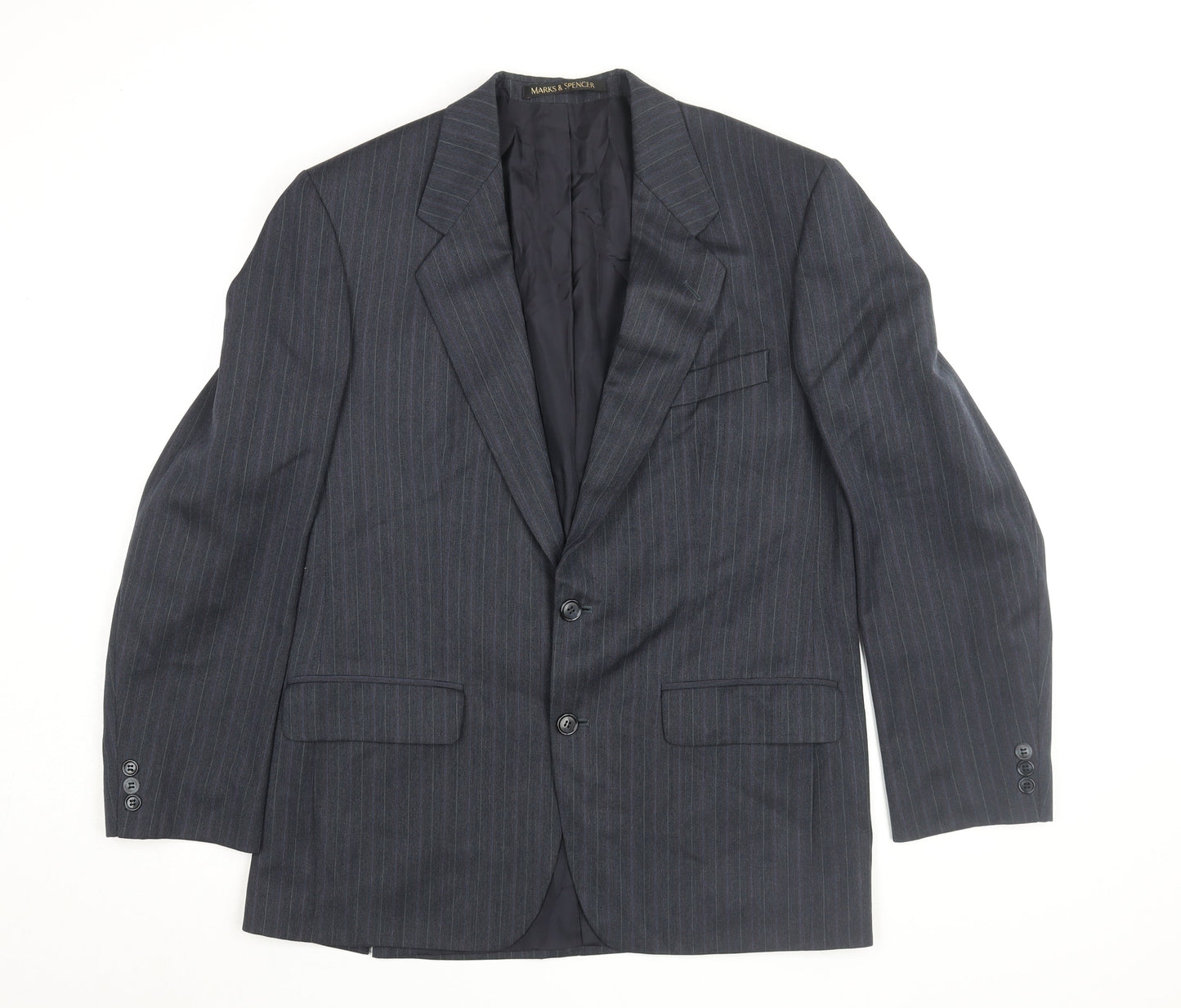 Mens UK Size 38 Marks and Spencer Regular Blue Suit Jacket