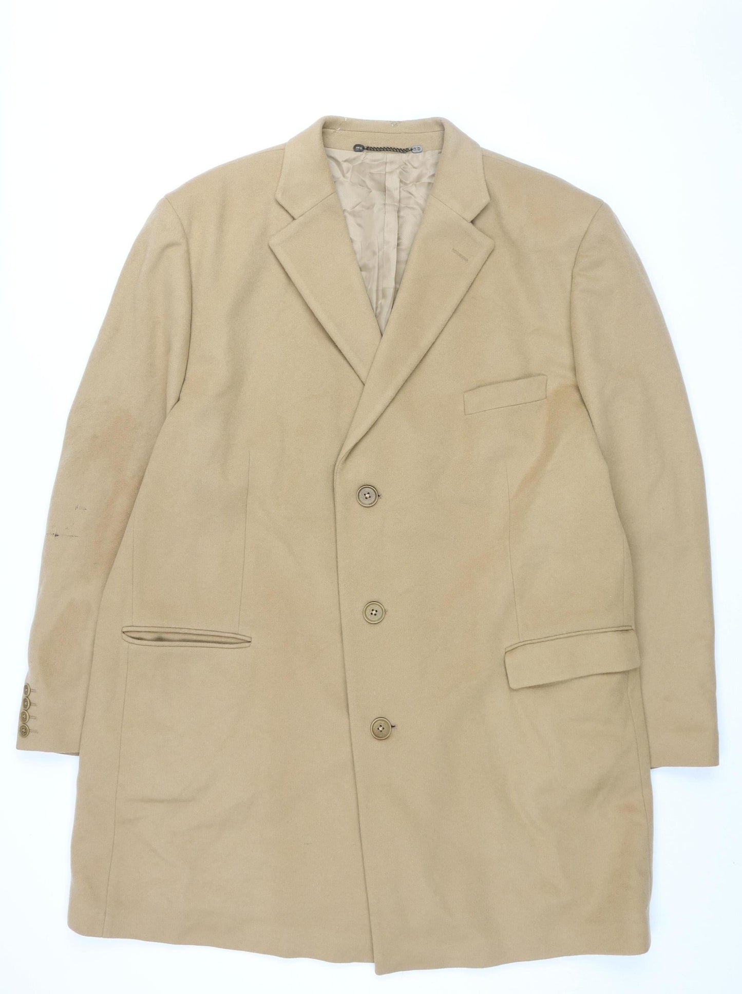 Mens UK Size UK 20 Charles Tyrwhitt Beige Overcoat