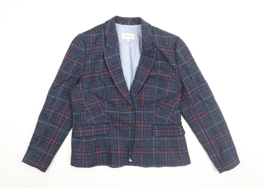 Marks and Spencer Women's Plaid Wool Blazer Size 14