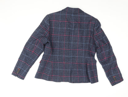 Marks and Spencer Women's Plaid Wool Blazer Size 14