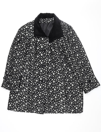 Womens UK Size S Roman Black Overcoat