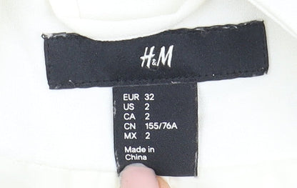 H&M Women's Ivory Blazer, Size 4, Modern Casual