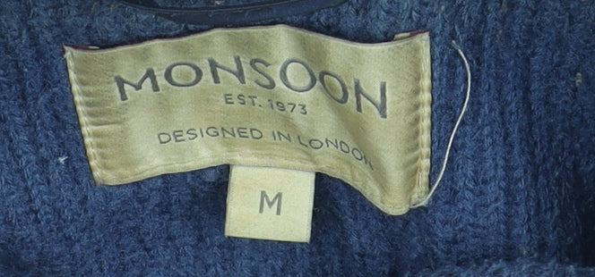 Womens UK Size M Monsoon Blue Basic Jacket