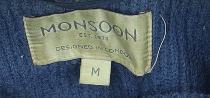 Womens UK Size M Monsoon Blue Basic Jacket