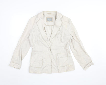 Womens UK Size 10 Per Una Ivory Basic Jacket