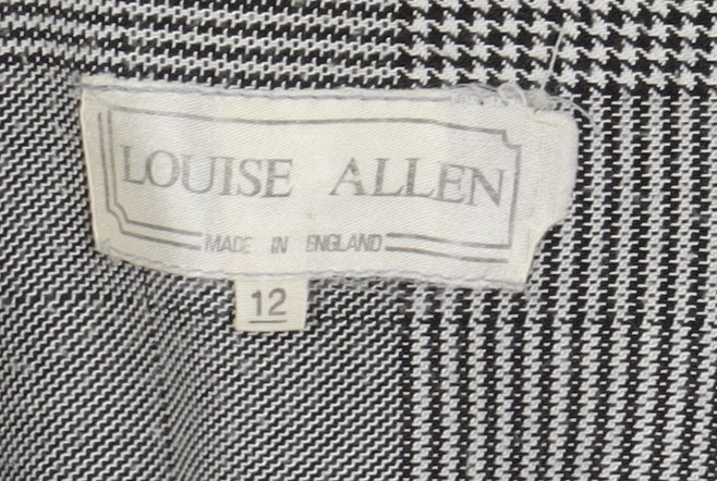 Louise Allen Women's Grey Check Cropped Blazer