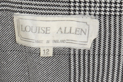 Louise Allen Women's Grey Check Cropped Blazer