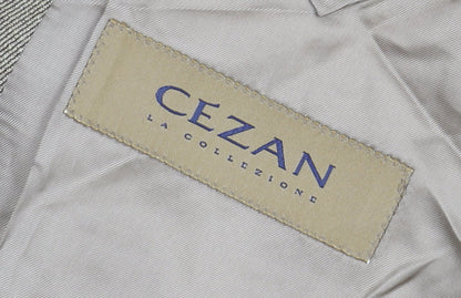 Cezan Beige Wool Men's Blazer Size 46 Formal Wear