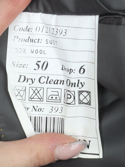 Hacoupian Men's Grey Wool Suit Jacket 50 Classic