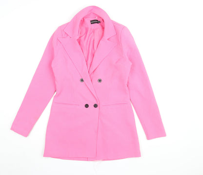 Womens UK Size 6 PRETTYLITTLETHING Pink Basic Jacket