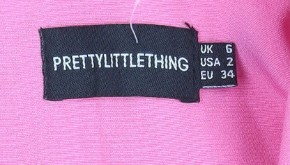 Womens UK Size 6 PRETTYLITTLETHING Pink Basic Jacket