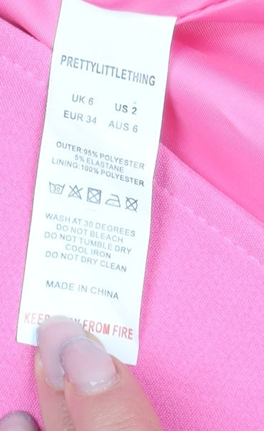 Womens UK Size 6 PRETTYLITTLETHING Pink Basic Jacket