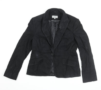 Marks & Spencer Women's Black Linen Blazer Size 12