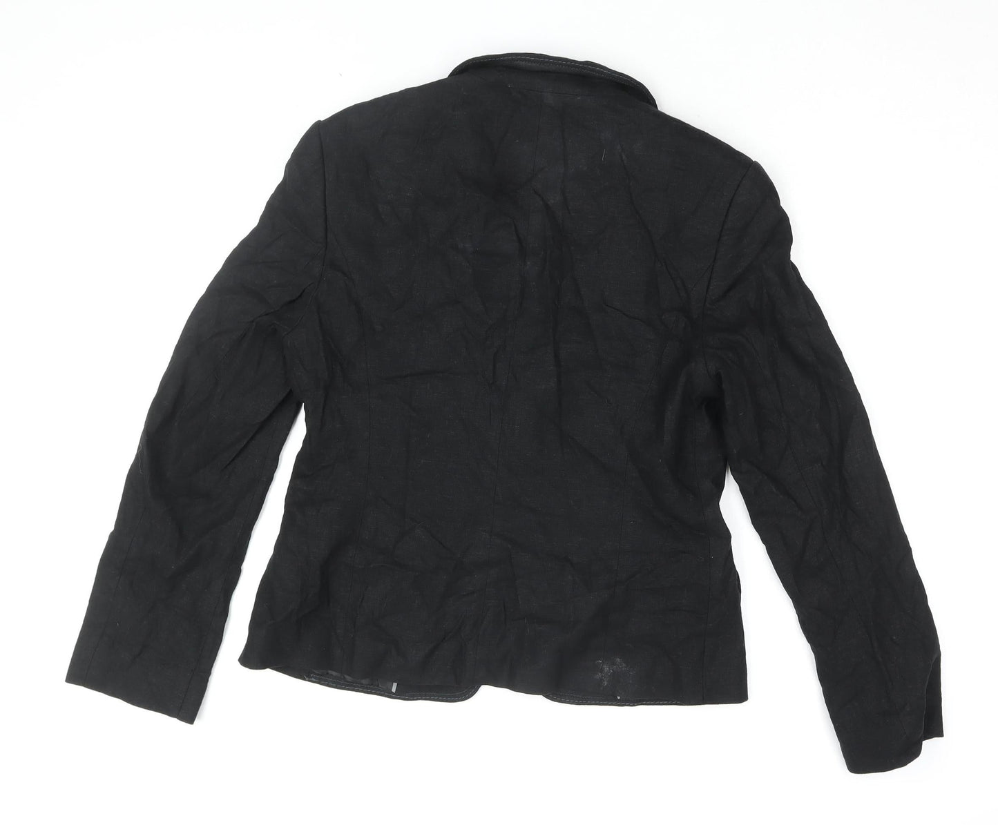 Marks & Spencer Women's Black Linen Blazer Size 12