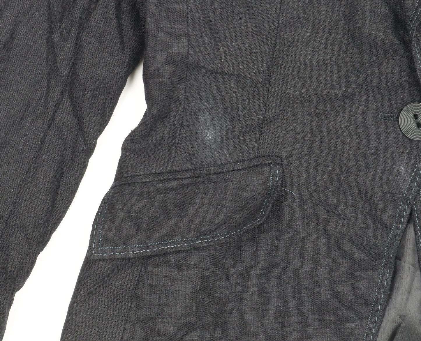 Marks & Spencer Women's Black Linen Blazer Size 12