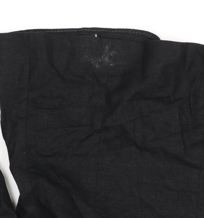 Marks & Spencer Women's Black Linen Blazer Size 12