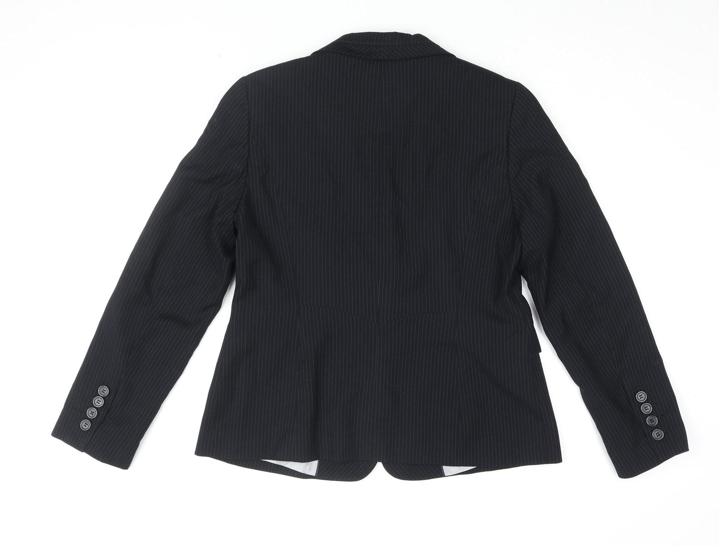 Marks & Spencer Women's Black Pinstripe Suit Jacket Size 14