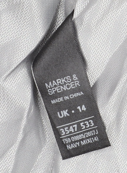 Marks & Spencer Women's Black Pinstripe Suit Jacket Size 14