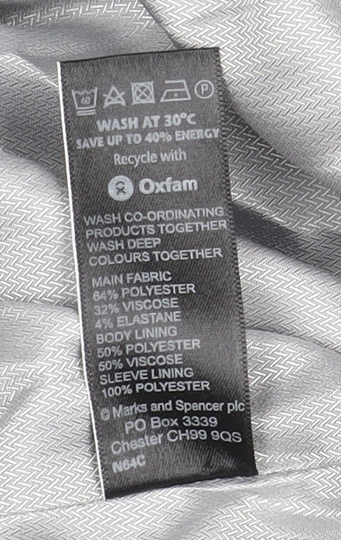 Marks & Spencer Women's Black Pinstripe Suit Jacket Size 14