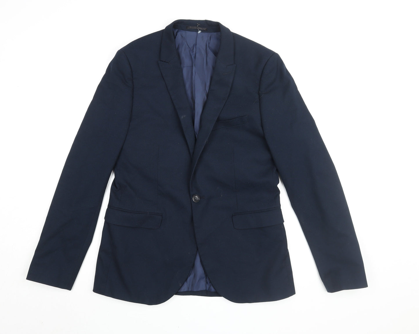 Mens UK Size 40 Topman Regular Blue Suit Jacket
