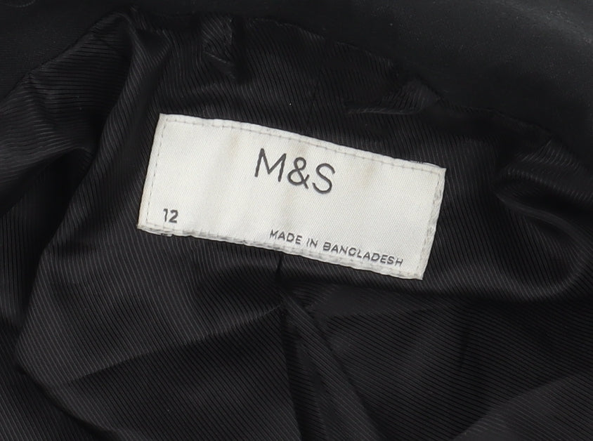Marks and Spencer Women's Black Suit Jacket, Size 12