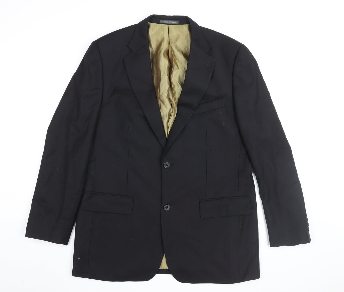 Mens UK Size 42 Greenwoods Regular Black Suit Jacket