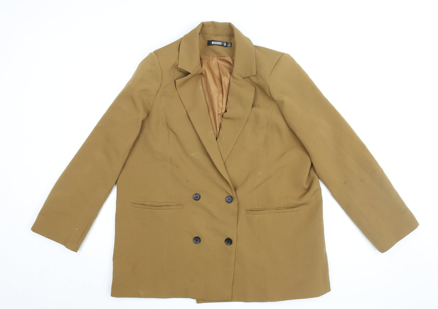Womens UK Size 8 Missguided Brown Basic Jacket