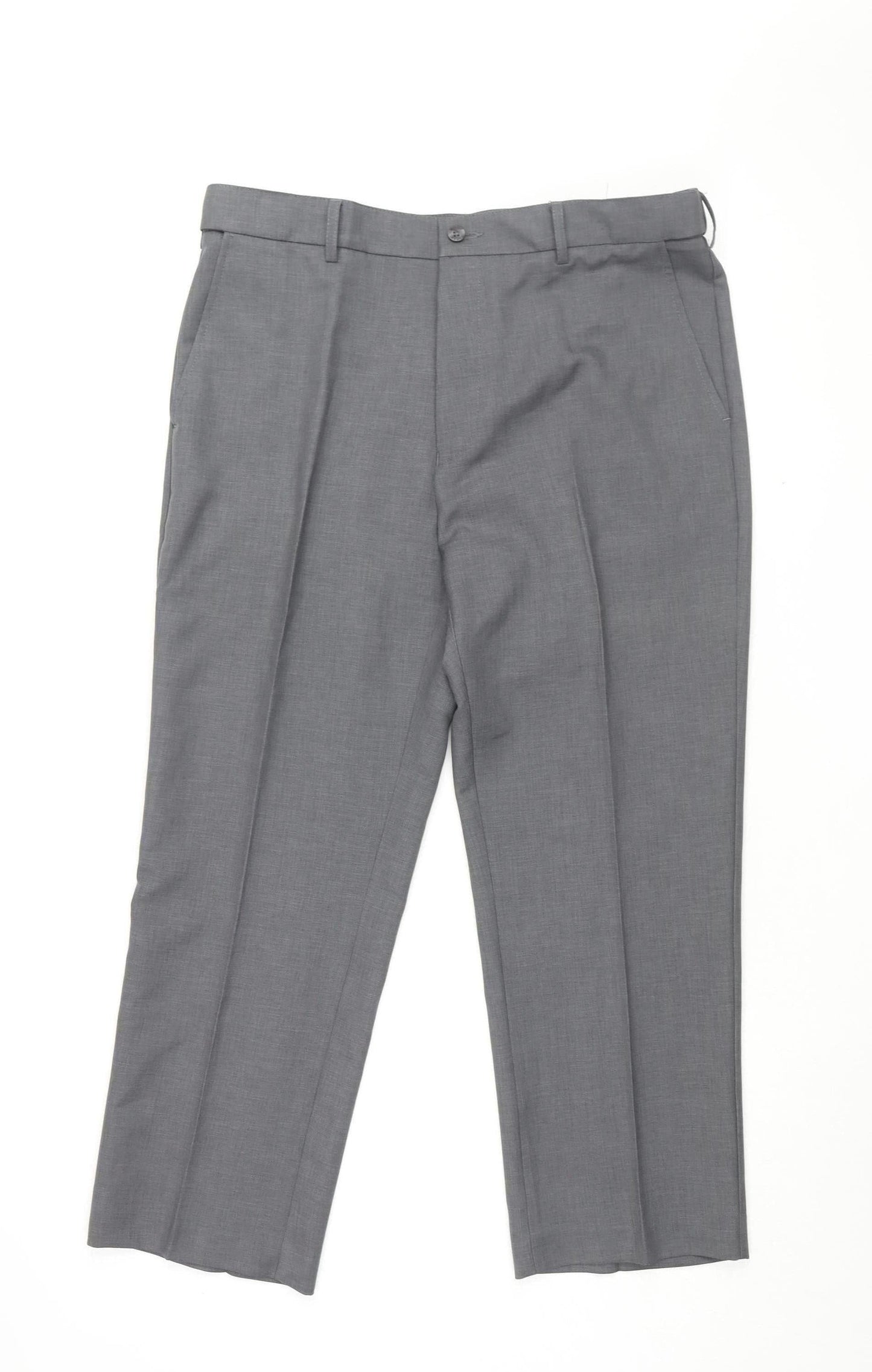 Farah Men's Grey Classic Dress Pants XS