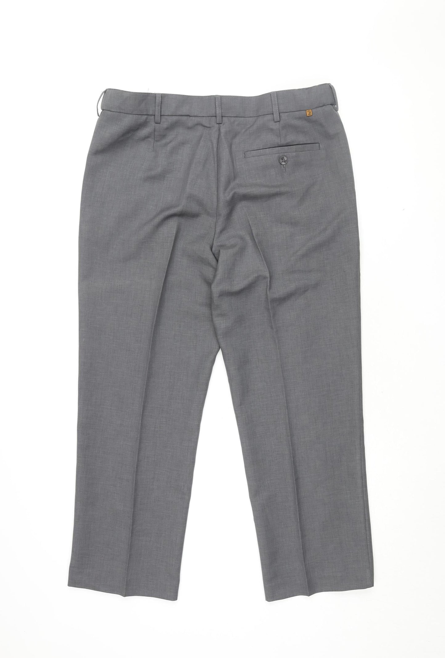 Farah Men's Grey Classic Dress Pants XS