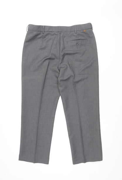 Farah Men's Grey Classic Dress Pants XS
