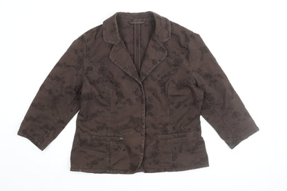 Womens UK Size 14 NEXT Brown Basic Jacket