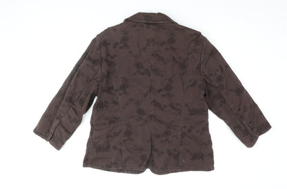 Womens UK Size 14 NEXT Brown Basic Jacket