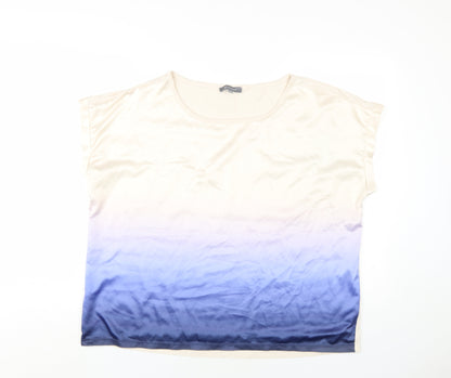 Womens UK Size 20 Principles Beige Basic T-Shirt
