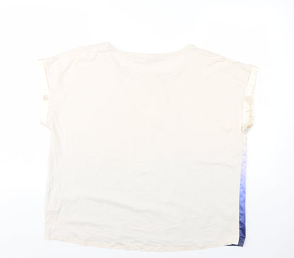 Womens UK Size 20 Principles Beige Basic T-Shirt