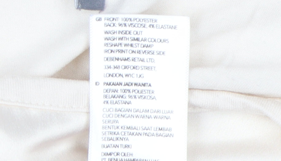 Womens UK Size 20 Principles Beige Basic T-Shirt