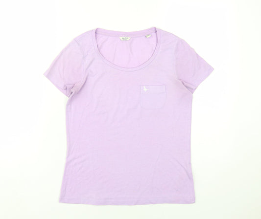 Jack Wills Women's Purple Basic T-Shirt UK 8 Casual