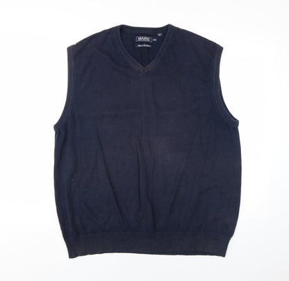 Maine New England Men's Blue Cotton Vest 2XL
